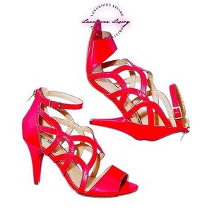 Avon Strappy Day-Night Sandal Red leather like Strappy Sandal